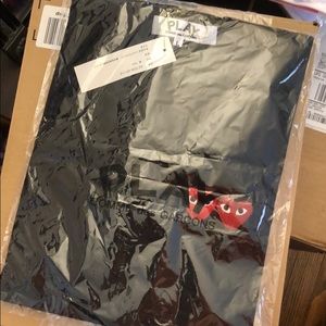 Commes Des garçons twin heart tee black